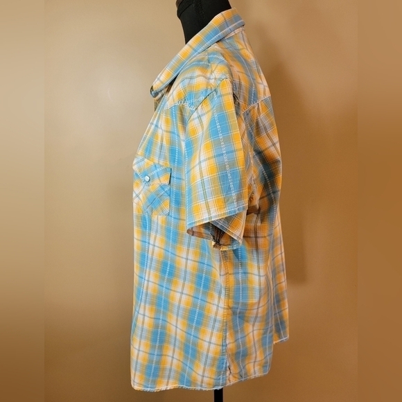 ROUGH STOCK PANHANDLE SLIM Snap-down Western Shirt, Size XL - Picture 3 of 14